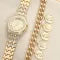Watch Men's Diamond Large Dial Quartz Watch