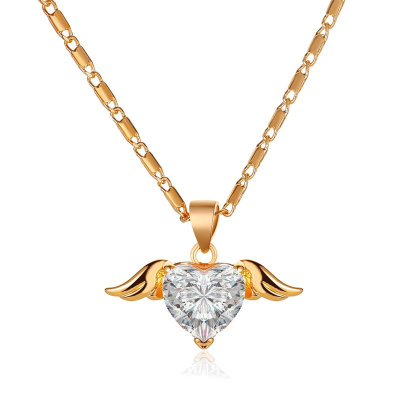 Heart Wings Necklace Cold Style Creative Clavicle Chain
